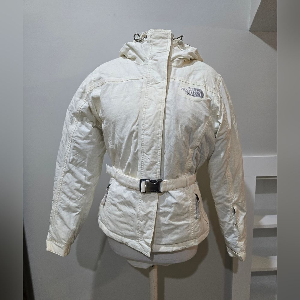 The North Face Greenland Puffer Jacket 550 Down Belted Ski Jacket Sz Small White